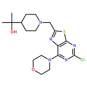 2-(1-((5-Chloro-7-morpholinothiazolo[5,4-d]pyrimidin-2-yl)methyl)piperidin-4-yl)propan-2-ol