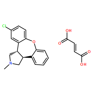 trans-5-chloro-2,3,3a,12b-tetrahydro-2-methyl-1H-dibenz[2,3:6,7]oxepino[4,5-c]pyrrole maleate