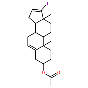 17-Iodoandrosta-5,16-dien-3beta-acetate ester