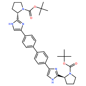 1-Pyrrolidinecarboxylic acid, 2,2'-([1,1'-biphenyl]-4,4'-diyldi-1H-iMidazole-5,2-diyl)bis-, 1,1'-bis(1,1-diMethylethyl) ester, (2S,2'S)-