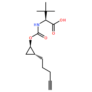 (S)-3,3-dimethyl-2-((1R,2R)-2-pent-4-ynyl- cyclopropoxycarbonylamino)-butyricacid