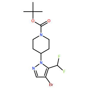 tert-butyl 4-(4-bromo-5-(difluoromethyl)-1H-pyrazol-1-yl)piperidine-1-carboxylate