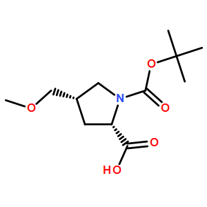 (2S,4S)-1-(tert-butoxycarbonyl)-4-(MethoxyMethyl)pyrrolidine-2-carboxylic acid;(2S,4S)-1-(tert-butoxycarbonyl)-4-(MethoxyMethyl)pyrrolidine-2-carboxylic acid;(2S,4S)-4-(Methoxymethyl)-1,2-pyrrolidinedicarboxylicacid1-(1,1-dimethylethyl)ester;GS-5816interM