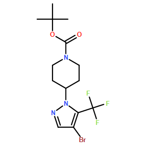 tert-butyl 4-(4-bromo-5-(trifluoromethyl)-1H-pyrazol-1-yl)piperidine-1-carboxylate