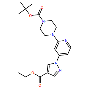 Tert-butyl 4-(4-(4-(ethoxycarbonyl)-1H-pyrazol-1-yl)pyridin-2-yl)piperazine-1-carboxylate