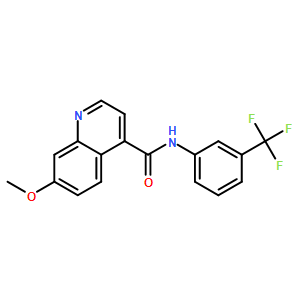 7-methoxy-N-(3-(trifluoromethyl)phenyl)quinoline-4-carboxamide