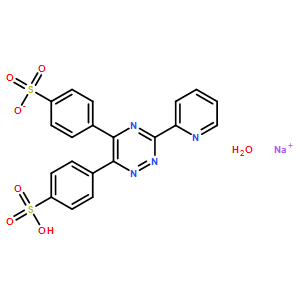 Sodium 4-[3-(pyridin-2-yl)-6-(4-sulphophenyl)-1,2,4-triazin-5-yl]benzenesulphonate hydrate