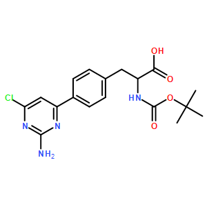 (S)-3-(4-(2-Amino-6-chloropyrimidin-4-yl)phenyl)-2-((tert-butoxycarbonyl)amino)propanoicacid