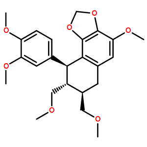 Naphtho[1,2-d]-1,3-dioxole,9-(3,4-dimethoxyphenyl)-6,7,8,9-tetrahydro-4-methoxy-7,8-bis(methoxymethyl)-,(7S,8S,9R)-