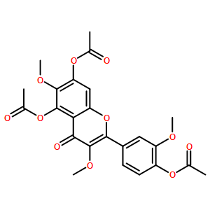 4H-1-Benzopyran-4-one,5,7-bis(acetyloxy)-2-[4-(acetyloxy)-3-methoxyphenyl]-3,6-dimethoxy-