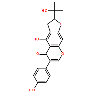 2，3-二氫-4-羥基-2-(1-羥基-1-甲基乙基)-6-(4-羥基苯基)-5H-呋喃并[3，2-G][1]苯并吡喃-5-酮