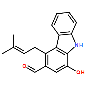 1-羟基-4-(3-甲基-2-丁烯基)-9H-咔唑-3-甲醛