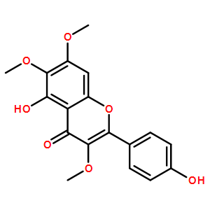 5-hydroxy-2-(4-hydroxyphenyl)-3,6,7-trimethoxy-chromen-4-one