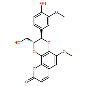 9H-Pyrano[2,3-f]-1,4-benzodioxin-9-one,2,3-dihydro-3-(4-hydroxy-3-methoxyphenyl)-2-(hydroxymethyl)-5-methoxy-,(2R,3R)-rel-