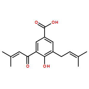 155051-85-7  4-羟基-3-(3-甲基-2-丁烯酰基)-5-(3-甲基-2-丁烯基)苯甲酸