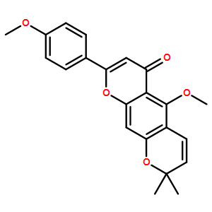 5-羟基-8-(4-羟基苯基)-2，2-二甲基-2H，6H-苯并[1，2-B:5，4-B’]二吡喃-6-酮