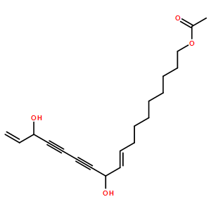 1-乙酰氧基-9，17-十八碳二烯-12，14-二炔-11，16-二醇