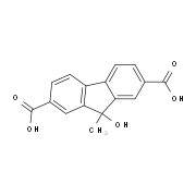 9H-​Fluorene-​2,​7-​dicarboxylic acid, 9-​hydroxy-​9-​methyl-