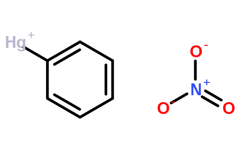 硝酸苯汞(cas:55-68-5) 結構式圖片