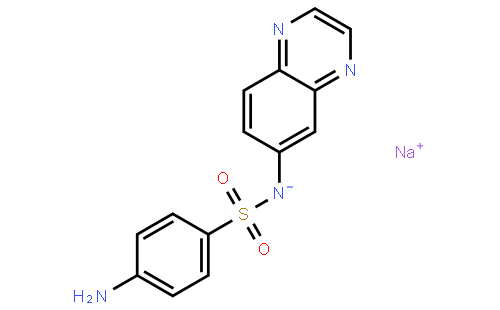 磺胺喹恶啉钠(cas:967-80-6) 结构式图片
