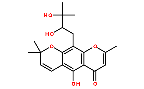 10-(2,3-dihydroxy-3-methylbutyl)-5-hydroxy-2,2,8-trimethylpyrano