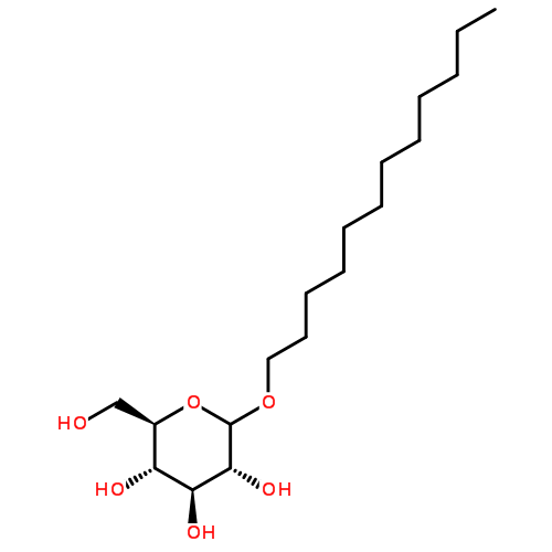 月桂基葡糖苷(cas:110615-47-9) 结构式图片