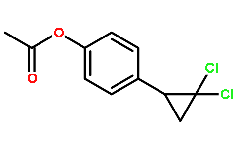 4(2,2-二氯环丙基 苯酚乙酸酯(cas:144900-34-5 结构式图片