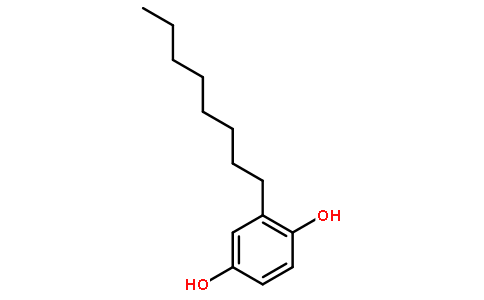 2-特辛基對苯二酚(cas:1706-69-0) 結構式圖片