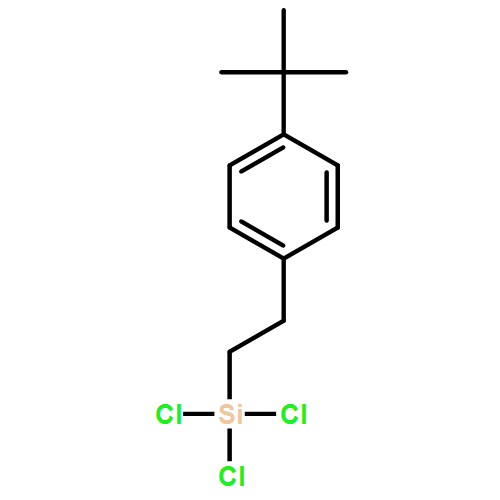 對(叔丁基)苯基乙基三氯硅烷(cas:211925-40-5) 結構式圖片