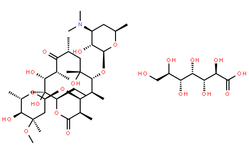 葡庚糖酸红霉素(cas:23067-13-2) 结构式图片