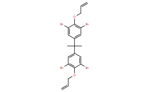 四溴双酚a双烯丙基醚(cas:25327-89-3 结构式图片