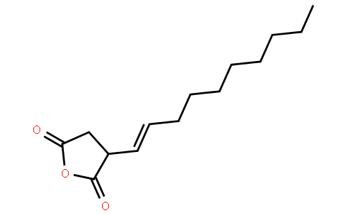2-癸基-1-琥珀酸酐(cas:25447-83-0) 结构式图片