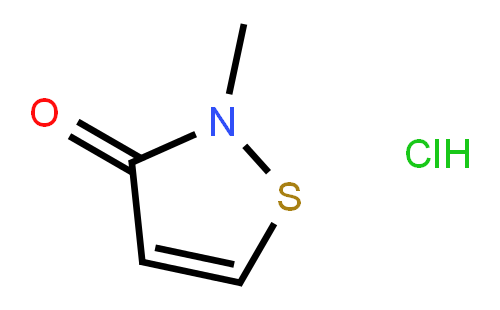 2-甲基-4-異噻唑啉-3-酮鹽酸鹽(cas:26172-54-3) 結構式圖片