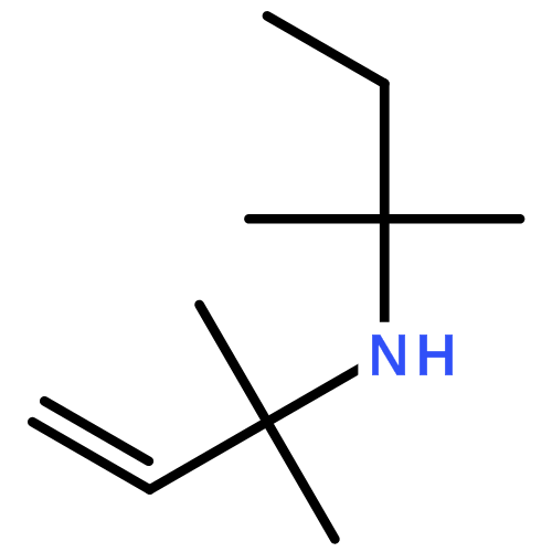 n-叔戊基-1,1-二甲基烯丙基胺(cas:2978-45-2) 結構式圖片