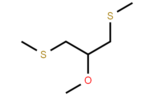 1,3-二(甲硫基)-2-甲基丙烷(cas:31805-84-2) 结构式图片