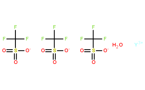 三氟甲烷磺酸釔(iii)水合物(cas:34629-25-9) 結構式圖片