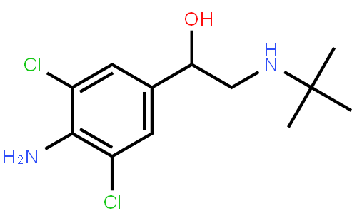 克仑特罗(cas:37148-27-9) 结构式图片