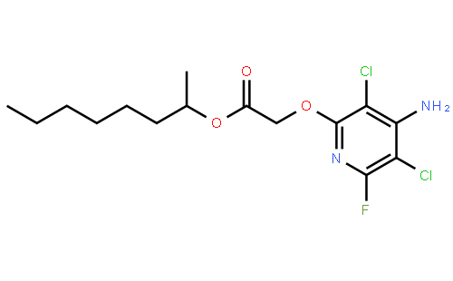 氟草烟 1-甲基庚基酯(cas:81406-37-3 结构式图片